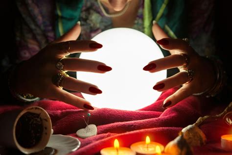 Witch crystal ball reading